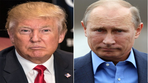 Tổng thống Mỹ Donald Trump và người đồng cấp Nga Vladimir Putin. Ảnh: People.