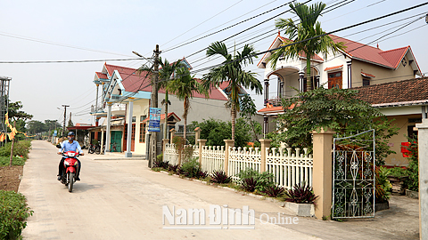 Một góc làng văn hoá Đông Hưng, xã Nghĩa Lạc.