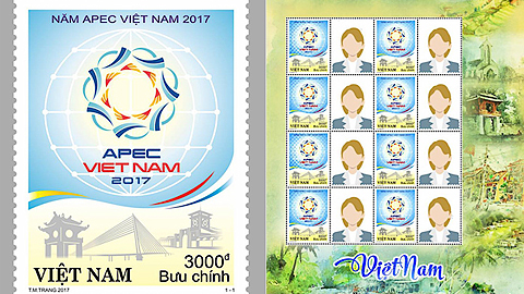 “Chào mừng năm APEC Việt Nam 2017” là bộ tem đầu tiên được Tổng công ty Bưu điện Việt Nam triển khai thông qua dịch vụ Tem bưu chính cá nhân.