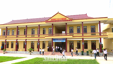 Trường THCS Trực Mỹ (Trực Ninh) được đầu tư xây dựng các phòng học đạt chuẩn.