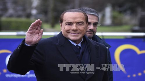 Cựu Thủ tướng Italy Silvio Berlusconi. Ảnh:AFP/TTXVN