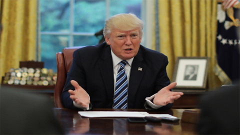 Tổng thống Mỹ Donald Trump tại Nhà Trắng. Ảnh: Reuters 