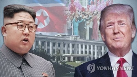 Nhà lãnh đạo Triều Tiên Kim Jong-un (bên trái) và Tổng thống Mỹ Donald Trump. (Ảnh: Yonhap)