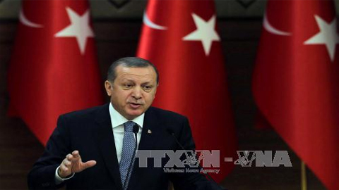Tổng thống Thổ Nhĩ Kỳ Recep Tayyip Erdogan. Ảnh: AFP/TTXVN