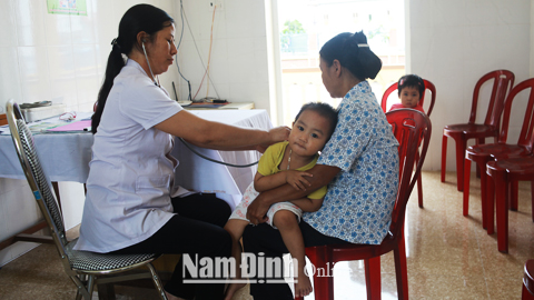 Trạm y tế xã Nghĩa Thái được đầu tư hơn 5 tỷ đồng, đi vào hoạt động năm 2017, đáp ứng công tác triển khai Đề án sàng lọc sơ sinh.