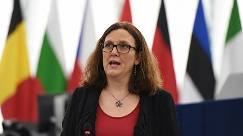 Uỷ viên phụ trách thương mại của Liên minh châu Âu (EU) Cecilia Malmstrom. (Nguồn: AFP).