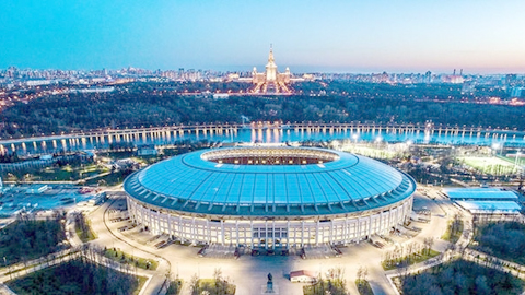 Sân vận động Lu-dơ-ni-ki tại Mát-xcơ-va, nơi diễn ra lễ khai mạc và trận đấu mở màn World Cup 2018.