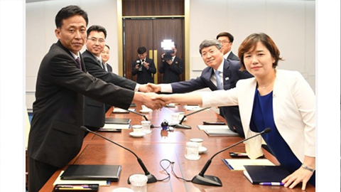 Cuộc đàm phán cấp chuyên viên hai miền Triều Tiên. Ảnh Tân Hoa Xã