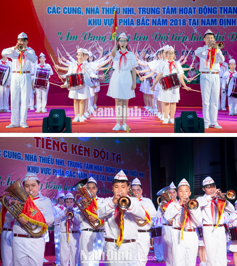 Nhà Văn hóa Thiếu nhi Thành phố Thanh Hóa được lựa chọn là một trong 5 đoàn có tiết mục xuất sắc công diễn đêm bế mạc liên hoan “Tiếng kèn Đội ta” các cung, nhà thiếu nhi, trung tâm hoạt động thanh, thiếu nhi khu vực phía Bắc năm 2018.
