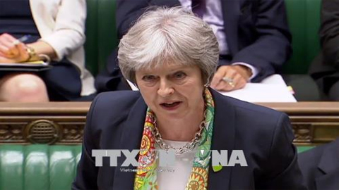 Thủ tướng Anh Theresa May(ảnh) quyết tâm bảo vệ kế hoạch Brexit. Ảnh: AFP/TTXVN
