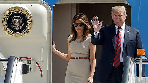 Tổng thống Mỹ Donald Trump và phu nhân.Ảnh : Daily Mail