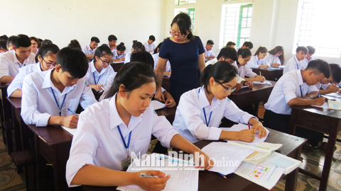 Một giờ học tại Trường THPT Nguyễn Trường Thúy.