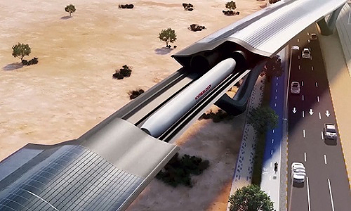  Thiết kế đường tàu Hyperloop ở Quý Châu, Trung Quốc. Ảnh: China Daily.