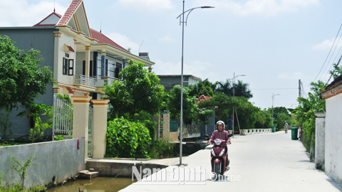 Đường dong ngõ tại xóm Xuân Tiên, xã Giao Xuân (Giao Thủy) được nâng cấp đảm bảo tiêu thoát nước trong mùa mưa bão.
