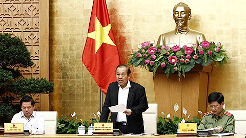 Phó Thủ tướng Trương Hòa Bình phát biểu tại hội nghị. 