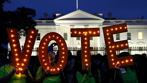 Bầu cử Quốc hội Mỹ giữa nhiệm kỳ sẽ diễn ra vào tháng 11-2018.  Ảnh: Aljazeera