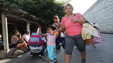 Hàng ngàn người dân Trung Mỹ đang tiến tới biên giới Mexico-Mỹ. (Ảnh: Getty).