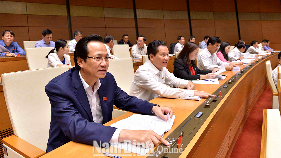 Các đại biểu Quốc hội biểu quyết thông qua Nghị quyết về kế hoạch phát triển kinh tế - xã hội năm 2019. Ảnh: Phương Hoa - TTXVN