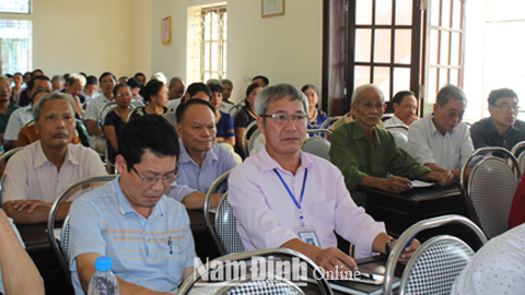 BHXH tỉnh tổ chức hội nghị đối thoại chính sách BHYT tại phường Trần Quang Khải (TP Nam Định).