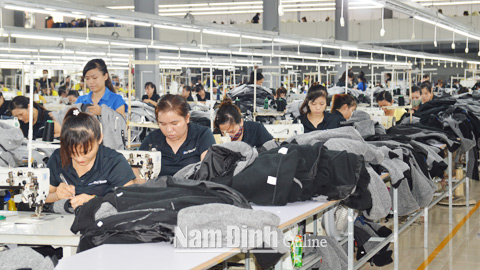 Cty TNHH Dea Yong Nghĩa Lạc (Nghĩa Hưng) đảm bảo việc làm cho hơn 400 lao động nữ.