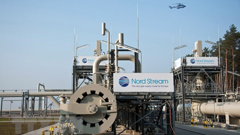 Đường ống dẫn khí đốt Dòng chảy phương Bắc 2 tại Lubmin, Đức ngày 8/11/2011.