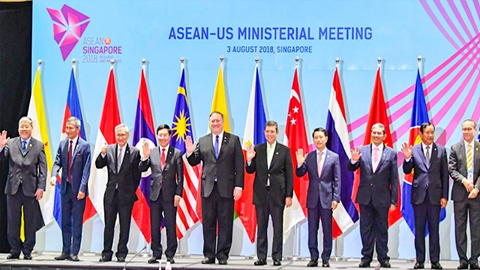 Các đại biểu dự Hội nghị Bộ trưởng Ngoại giao ASEAN - Mỹ tại Xin-ga-po. Ảnh: asean.usmission