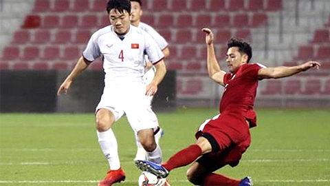 Xuân Trường trong trận giao hữu đội tuyển Việt Nam thắng Philippines 4-2.