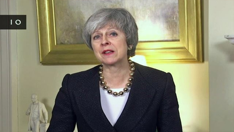 Hình ảnh bà May trong video do Văn phòng Thủ tướng Anh công bố