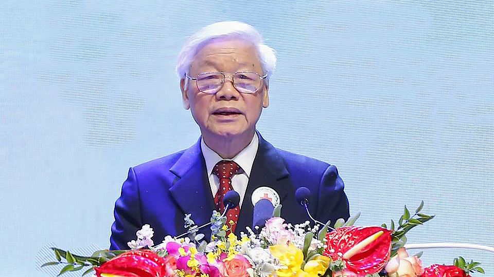 Tổng Bí thư, Chủ tịch nước Nguyễn Phú Trọng phát biểu tại chương trình.