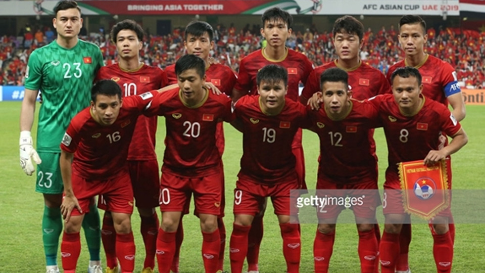 Đội hình xuất phát của đội tuyển Việt Nam. Ảnh: Getty
