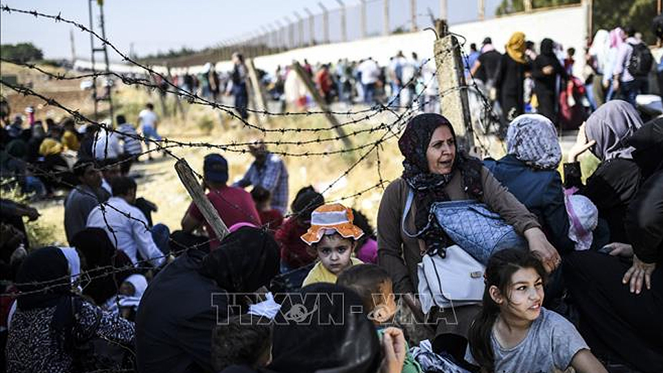 Người tị nạn Syria tại trại tị nạn Kilis, Thổ Nhĩ Kỳ. Ảnh: AFP/TTXVN