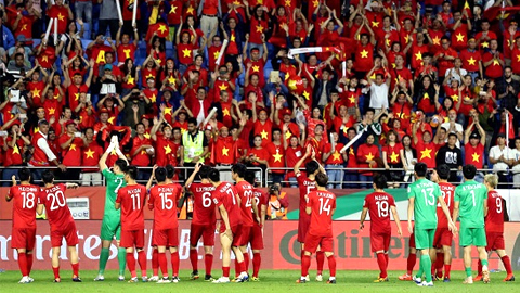 Dù để thua nhưng tuyển Việt Nam hoàn toàn có thể ngẩng cao đầu khi đã làm tất cả những gì có thể trước đối thủ mạnh. (Ảnh: AFC)