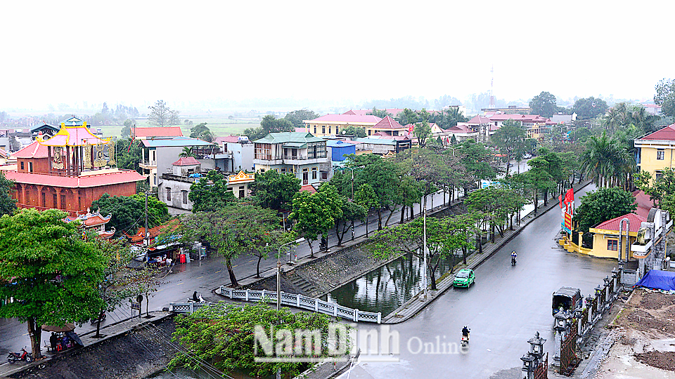 Khu trung tâm huyện Ý Yên không ngừng đổi mới, phát triển.