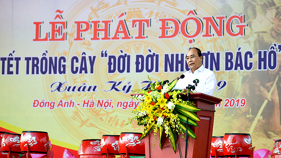 Thủ tướng Nguyễn Xuân Phúc phát biểu tại Lễ phát động.