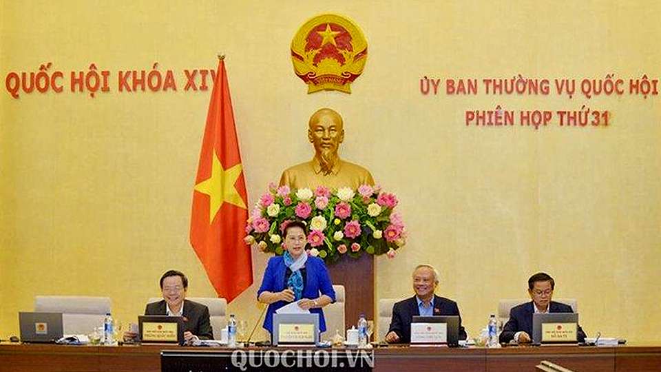 Chủ tịch QH Nguyễn Thị Kim Ngân phát biểu khai mạc Phiên họp.  Ảnh: quochoi.vn.