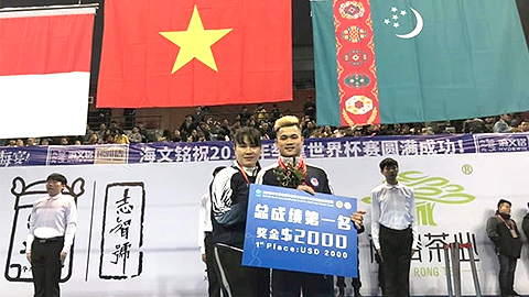 Đô cử Lại Gia Thành xuất sắc giành ba tấm Huy chương Vàng ở hạng 55 kg.