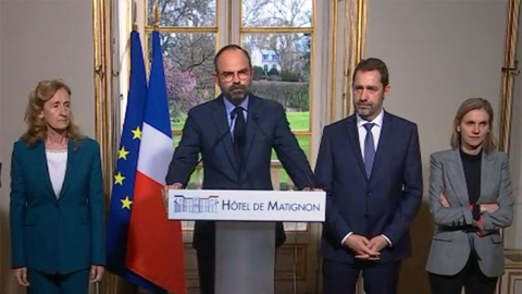 Thủ tướng Pháp Edouard Philippe công bố các biện pháp an ninh mới. (Ảnh: BFMTV)
