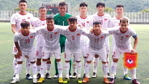 Đội hình ra sân của U18 Việt Nam ở trận cuối cùng gặp chủ nhà U18 Hồng Công (Trung Quốc).