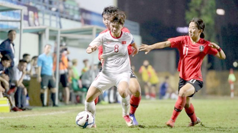 Đội trưởng Tuyết Ngân là tác giả bàn thắng duy nhất của U19 Việt Nam trong trận gặp U19 Hàn Quốc.