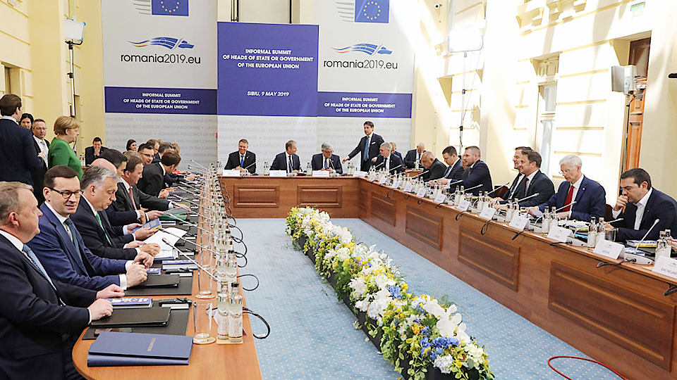 Các nhà lãnh đạo EU nhóm họp tại Thành phố Sibiu, Romania. Ảnh: Internet