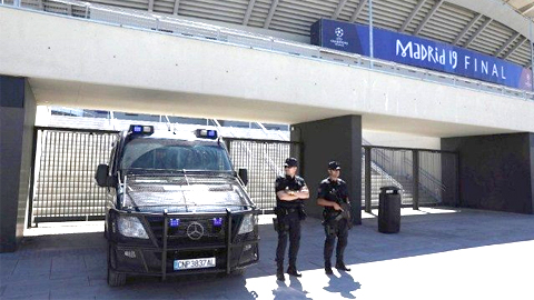 Chính quyền Madrid đang triển khai hàng loạt biện pháp để bảo đảm an ninh cho chung kết Champions League. (Ảnh: Reuters)