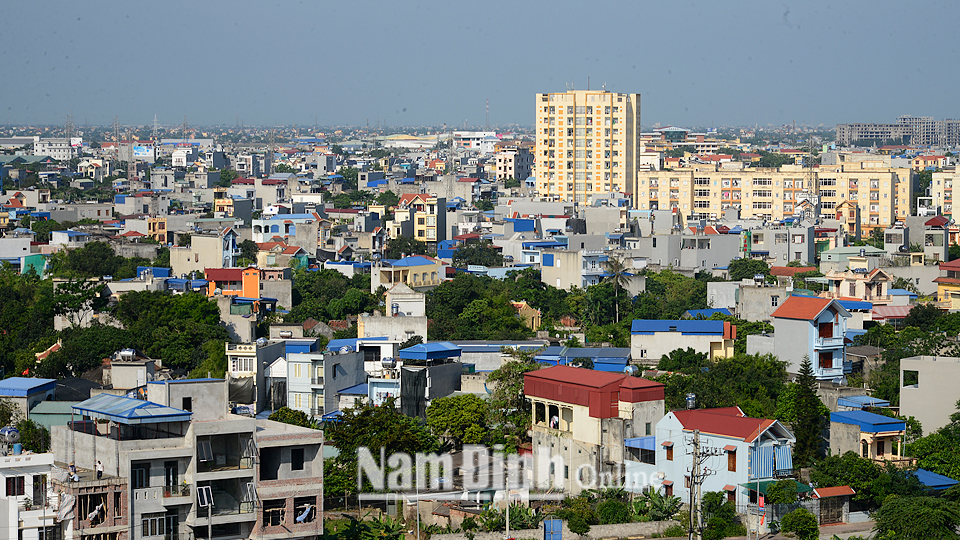 Khu vực trung tâm phường Lộc Vượng (Thành phố Nam Định) đang không ngừng phát triển.