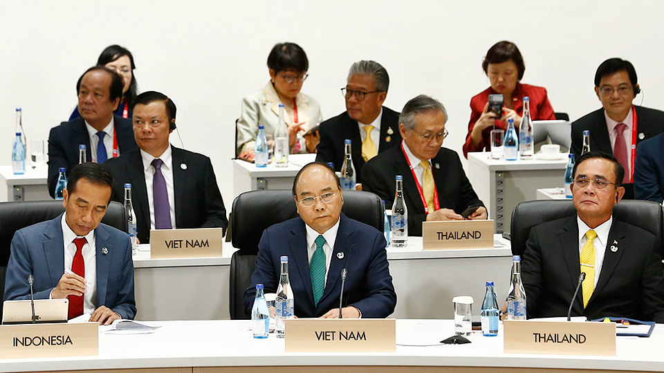 Thủ tướng Nguyễn Xuân Phúc dự Phiên thứ 3 về Phát triển bền vững. Ảnh: Thống Nhất/TTXVN
