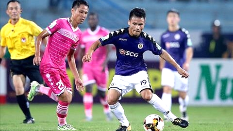 Quang Hải góp công lớn trong chiến thắng 4-1 của Hà Nội FC trên sân của Sài Gòn FC. Ảnh: bongda24h.vn.
