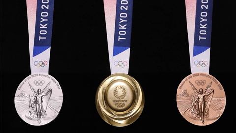 Mẫu thiết kế huy chương Olympic Tokyo 2020. Ảnh: olympic.org