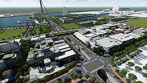 Phối cảnh dự án cụm nút giao thông phía Tây cầu Trần Thị Lý (Ảnh: Sở Kế hoạch và Đầu tư Đà Nẵng)