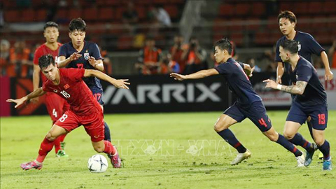Sau trận mở màn với tuyển Thái Lan, tuyển Việt Nam còn 7 trận đấu nữa ở vòng loại thứ 2 World Cup 2022. Ảnh: Hoàng Linh/TTXVN