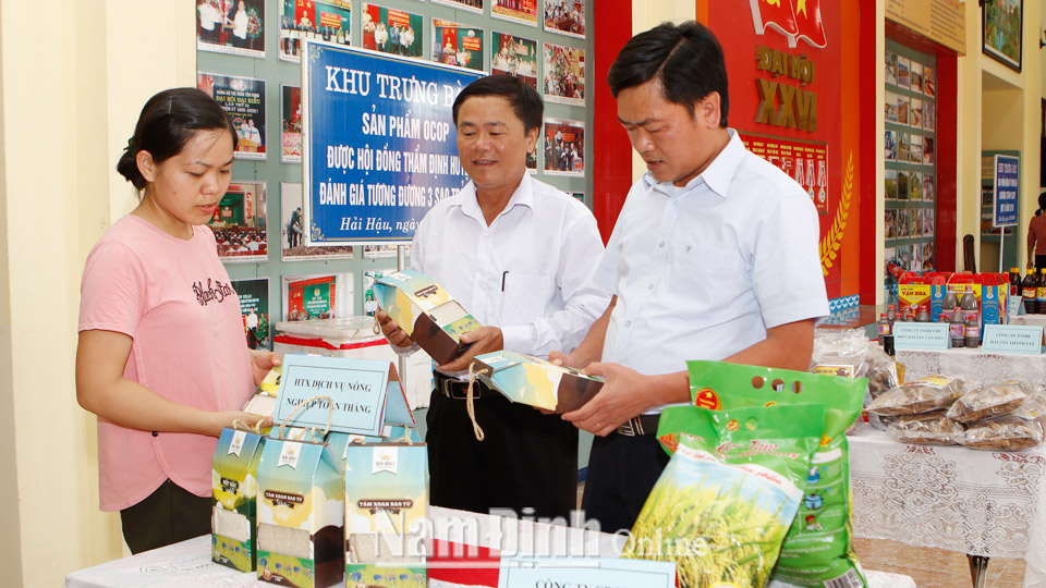Các sản phẩm lúa gạo đặc sản của Hợp tác xã sản xuất, kinh doanh dịch vụ nông nghiệp Toàn Thắng (Hải Hậu).