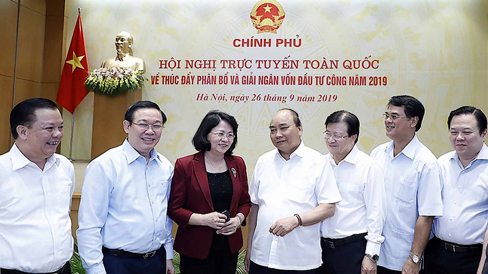 Thủ tướng Nguyễn Xuân Phúc với các đại biểu dự hội nghị. Ảnh: Thống Nhất - TTXVN