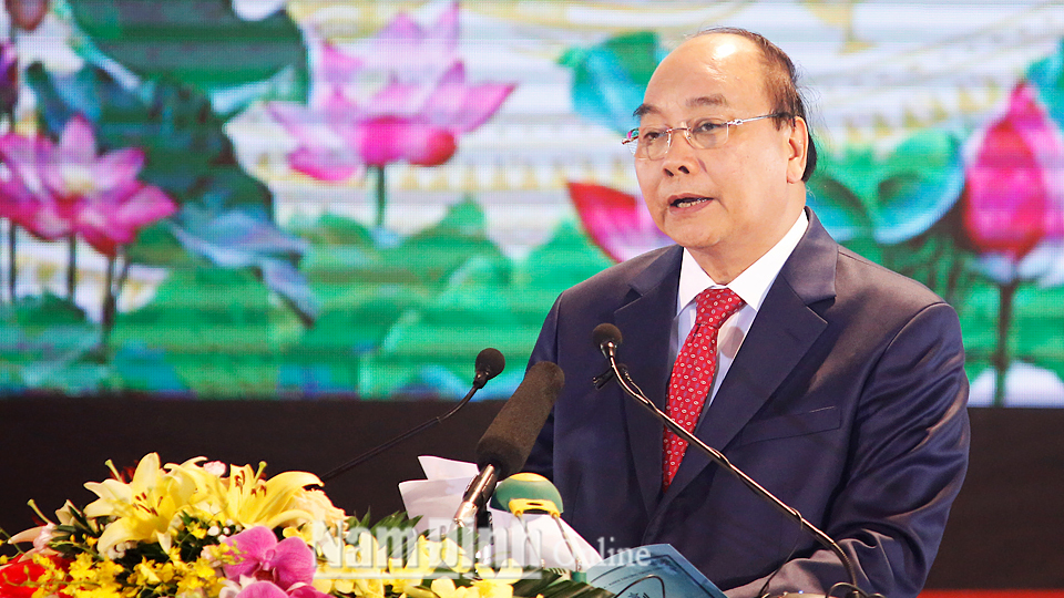 Thủ tướng Chính phủ Nguyễn Xuân Phúc phát động phong trào thi đua “Cả nước chung sức xây dựng Nông thôn mới” giai đoạn 2020-2025. Ảnh: Viết Dư